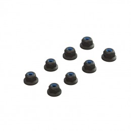 FLANGED LOCK NUT M3 BLACK (8)